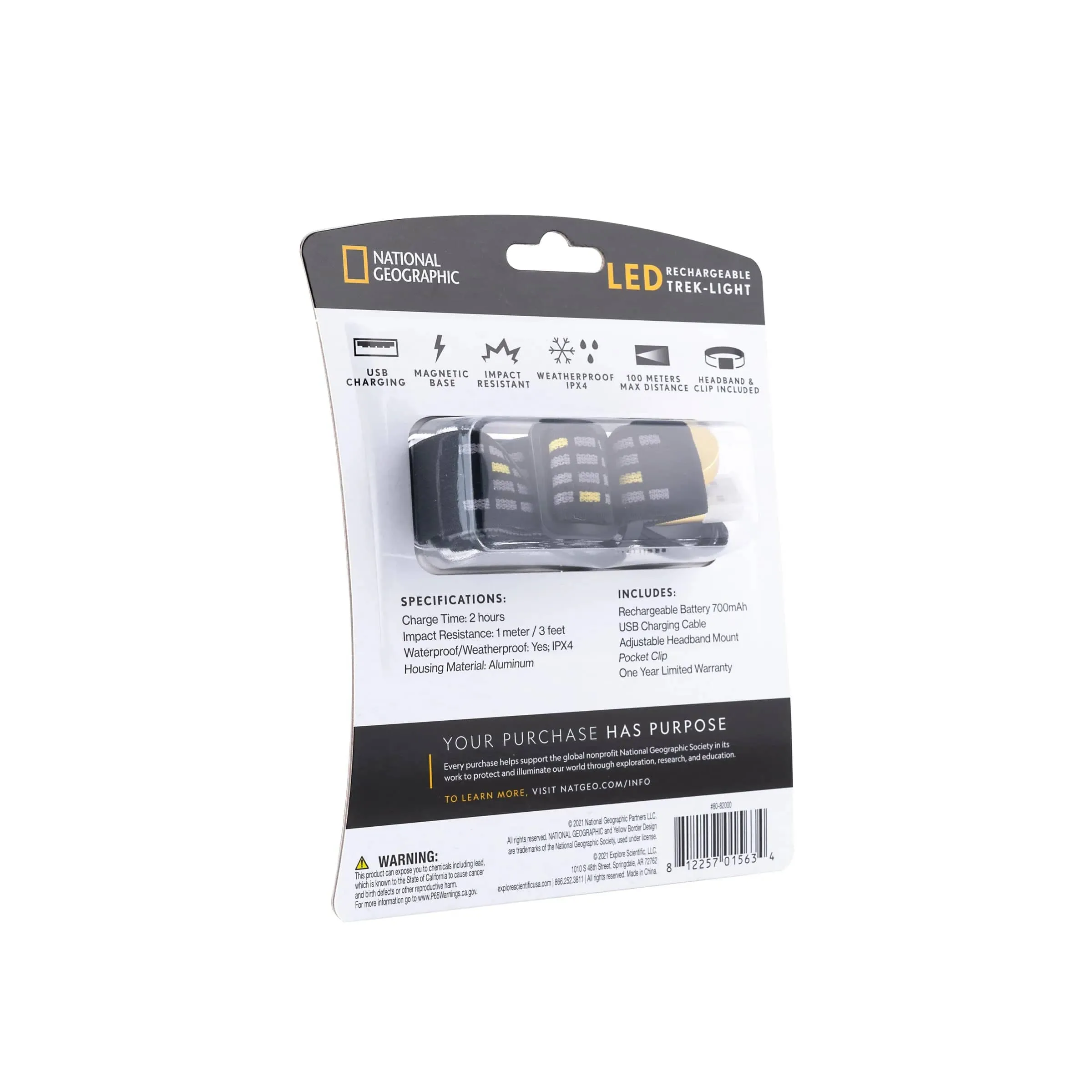 National Geographic Rechargeable LED Headlight - 80-82000