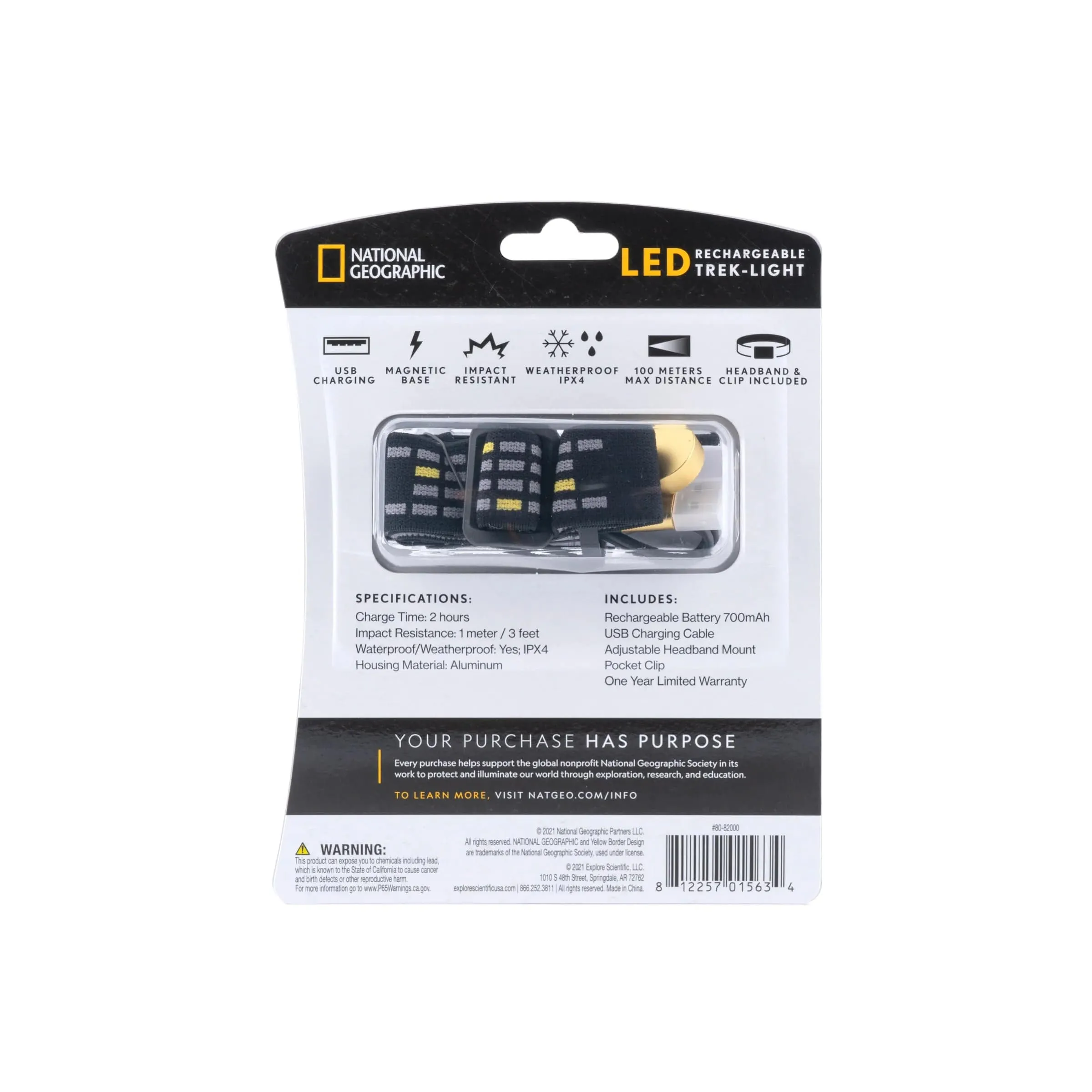 National Geographic Rechargeable LED Headlight - 80-82000