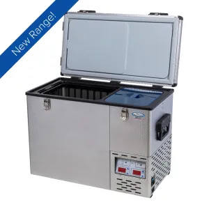 National Luna 50 Litre Legacy Stainless Steel Fridge and Freezer - Dual Zone