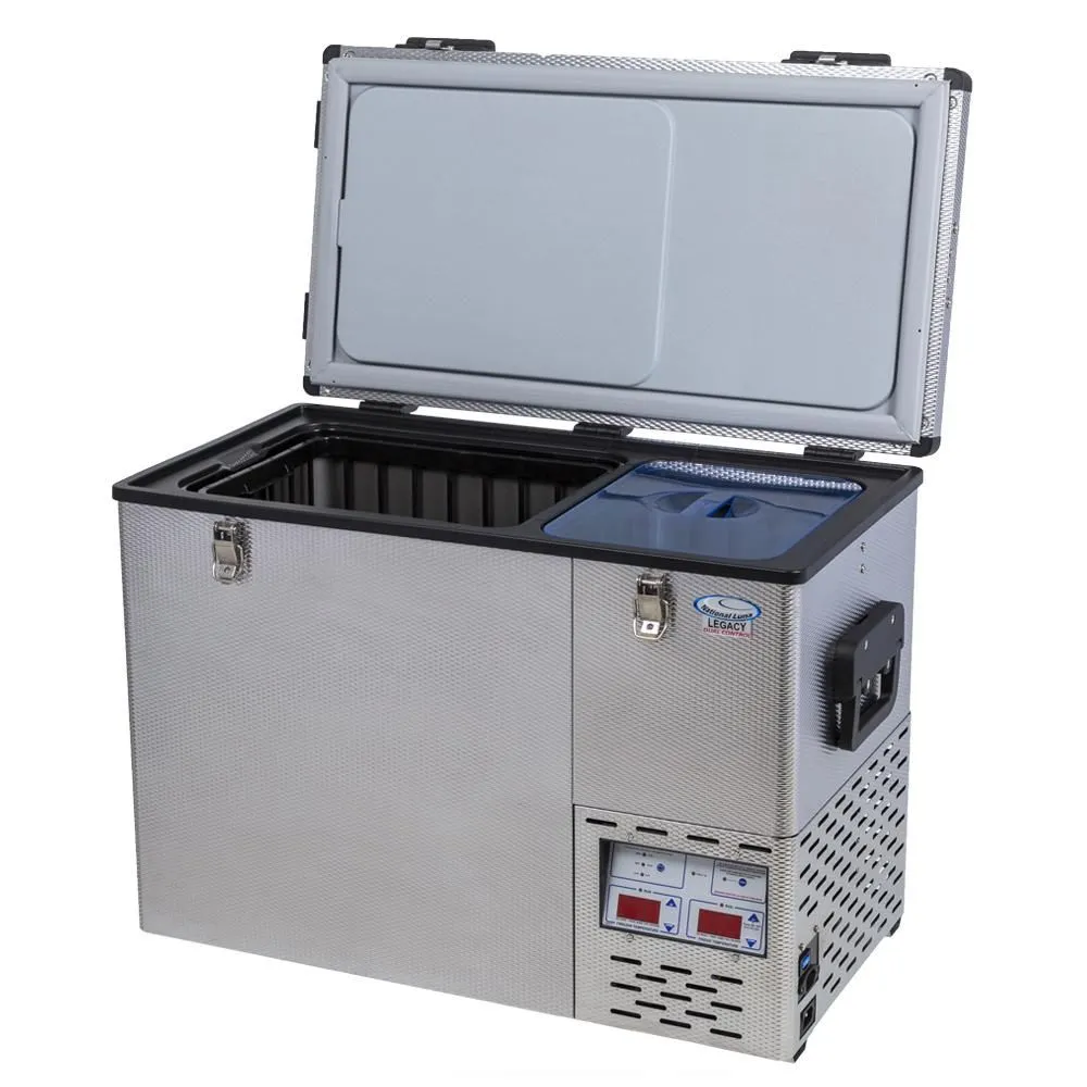 National Luna 50 Litre Legacy Stainless Steel Fridge and Freezer - Dual Zone