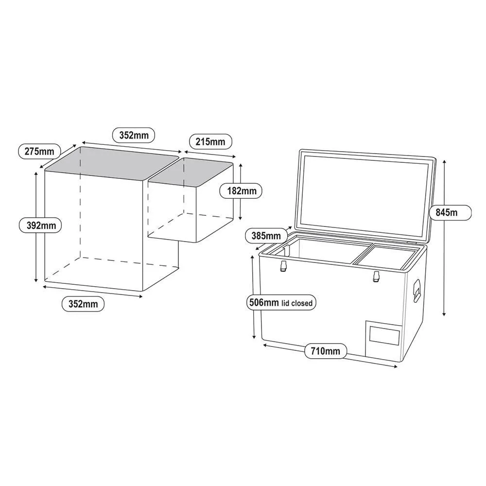 National Luna 50 Litre Legacy Stainless Steel Fridge and Freezer - Dual Zone