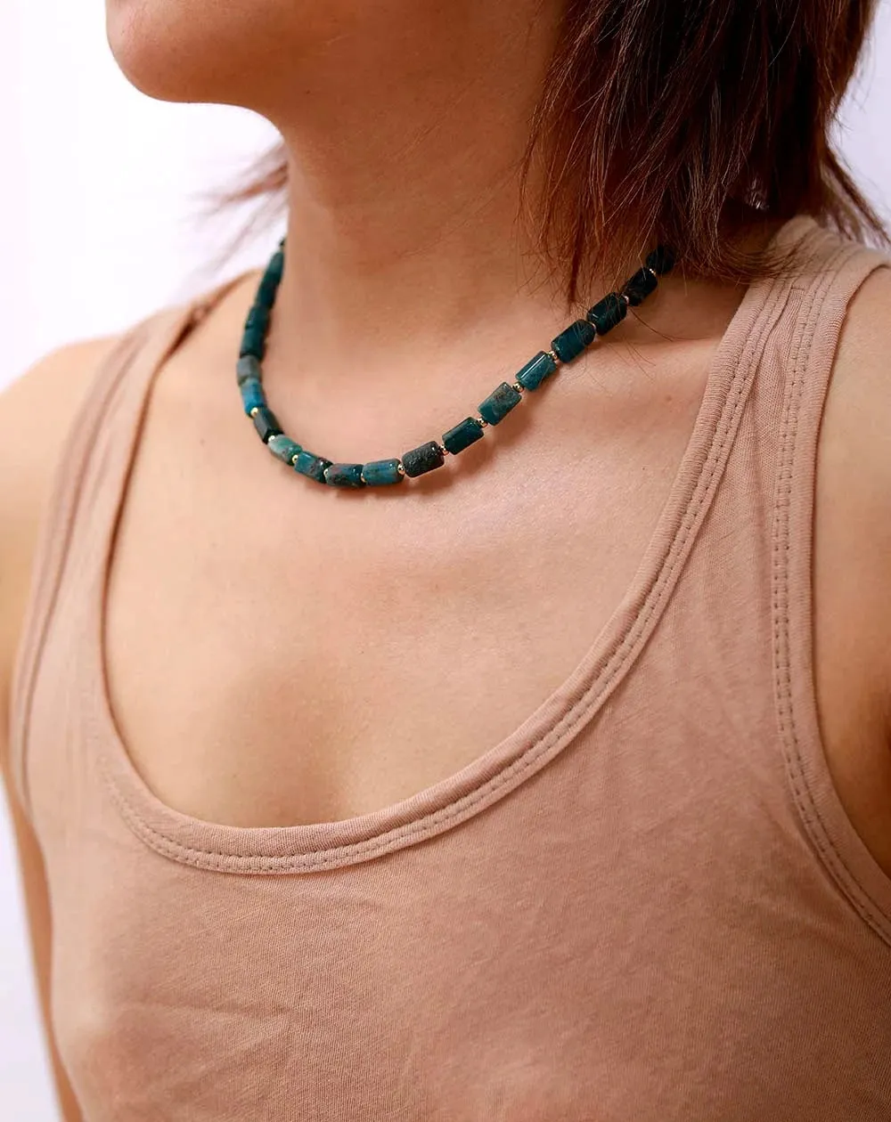 Natural Apatite Choker Necklace