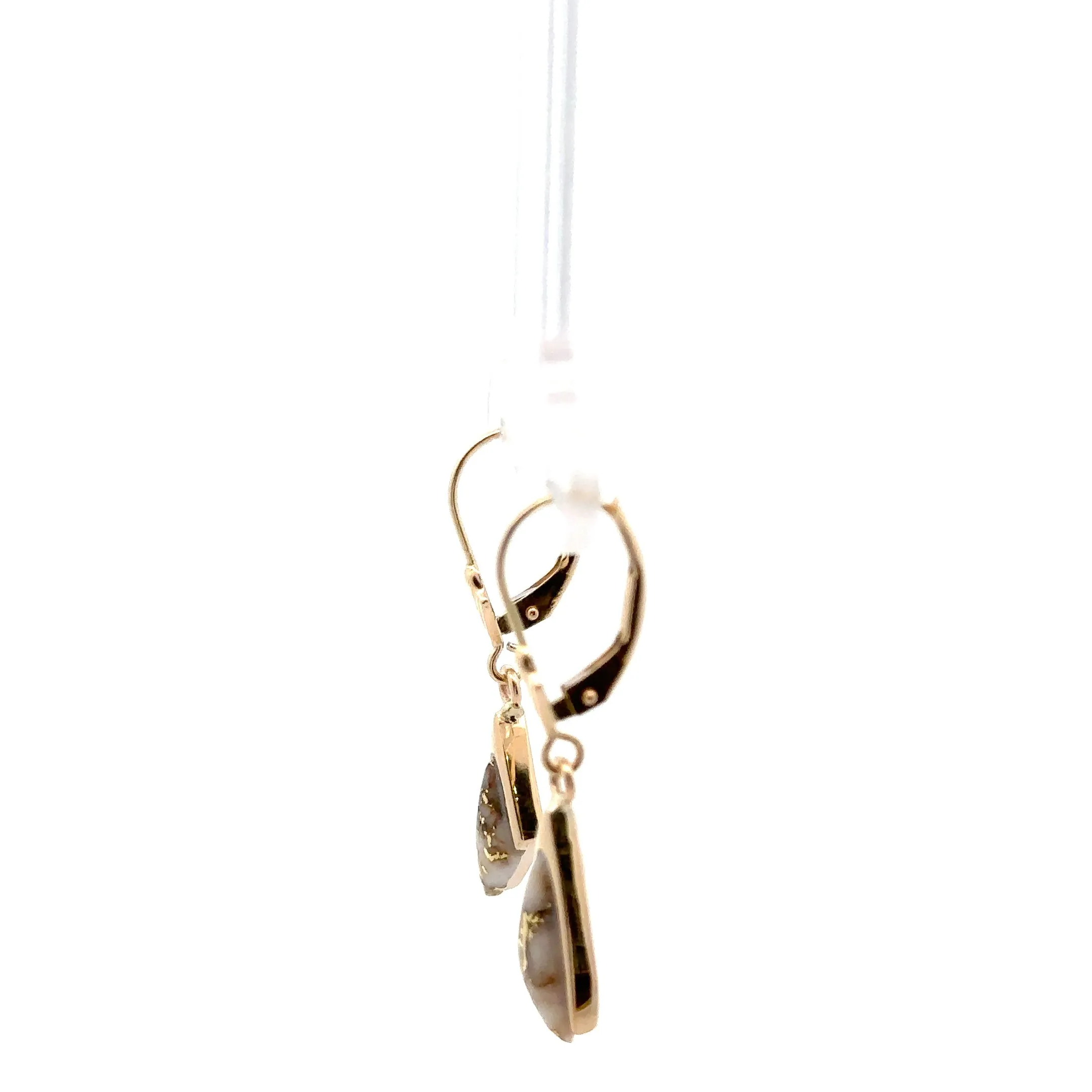 Natural Gold Quartz Earrings by Orocal