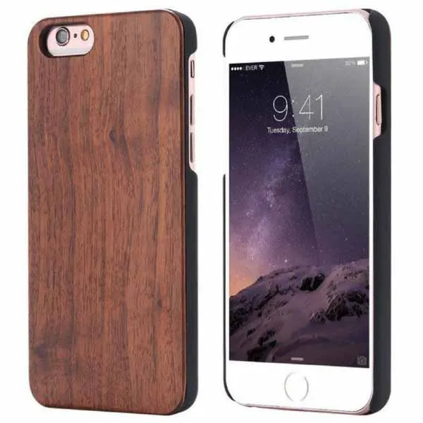 Natural Wood Phone Case for Samsung S6 to S9 Plus - Walnut Wood