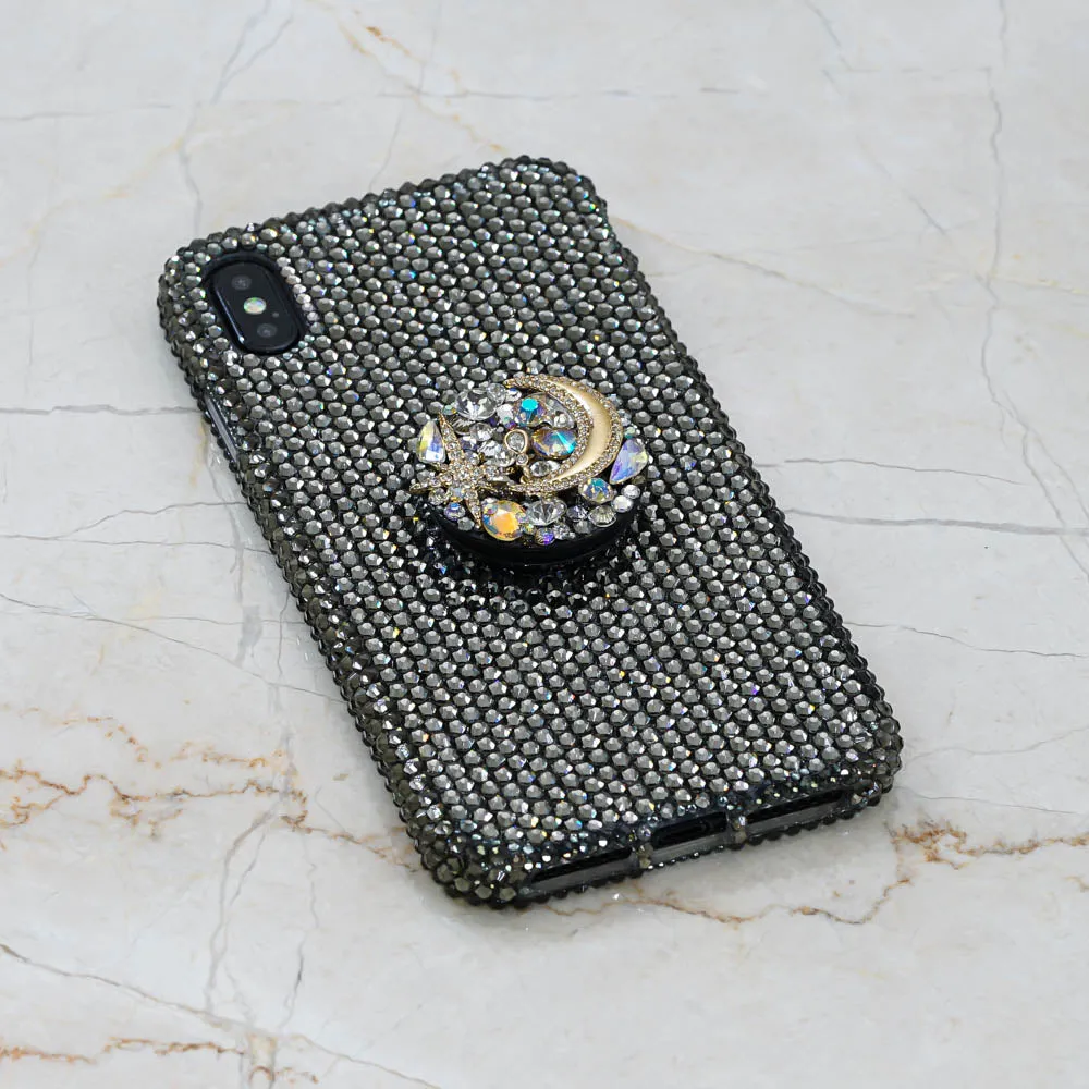 Nebula Metallic Grey Crystals   PopSockets PopGrip (Style PS104)