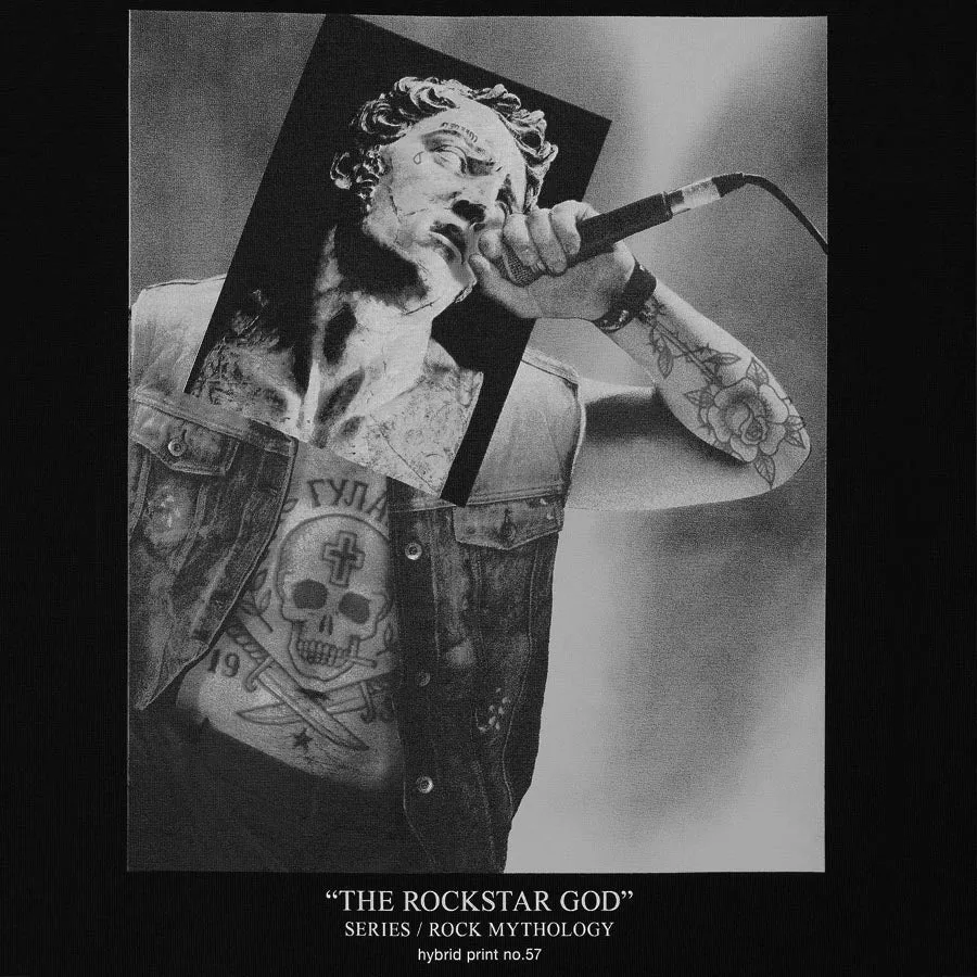 Neil Barrett - The Rockstar God No57 Print T-Shirt in Black