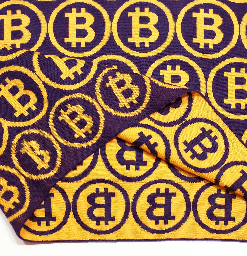 NEO BITCOIN MERINO CREW NECK PULLOVER ORANGE NAVY