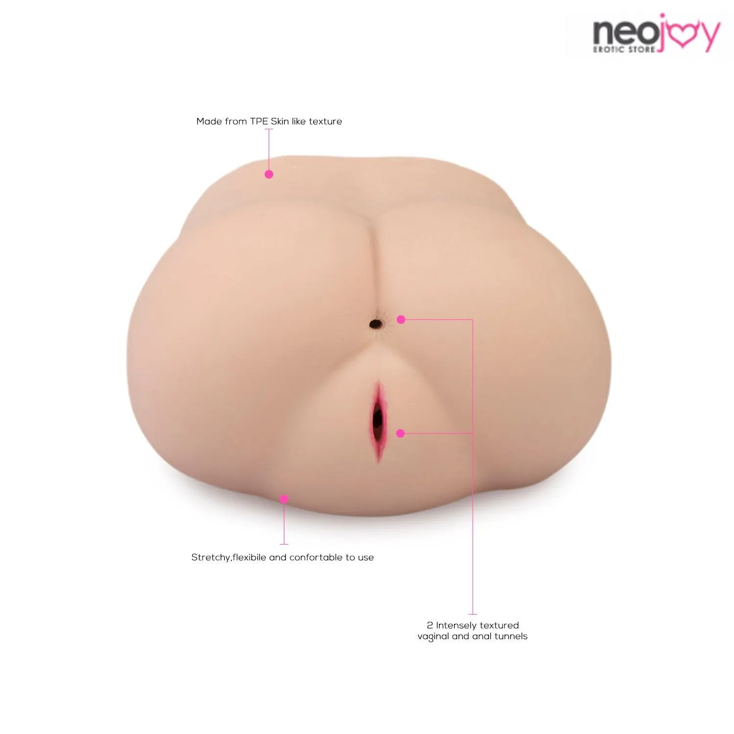 Neojoy Soft Vagina Stroker Sex Doll TPE Realistic Vagina & Ass-Flesh Colour - 4kg
