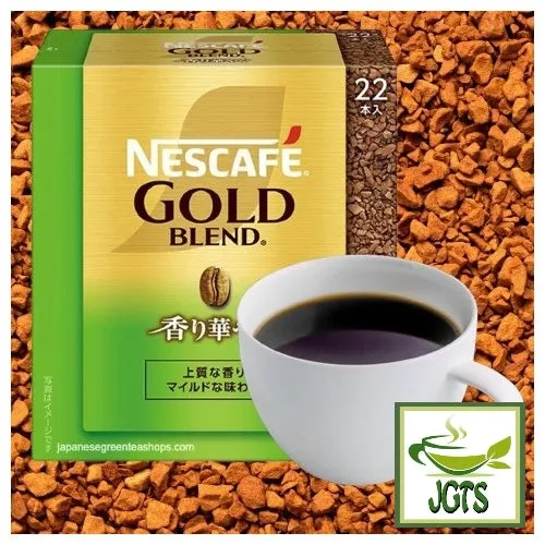 Nescafe Gold Blend Fragrant Gorgeous Black Instant Coffee 22 Sticks