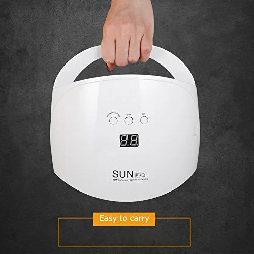 New Dulcii Pro 48W Professional UV / LED Gel Nail Polish Curing Lamp - Dual Light Source (365   405nm) - Nail Salon Level Light