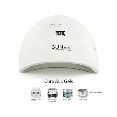 New Dulcii Pro 48W Professional UV / LED Gel Nail Polish Curing Lamp - Dual Light Source (365   405nm) - Nail Salon Level Light