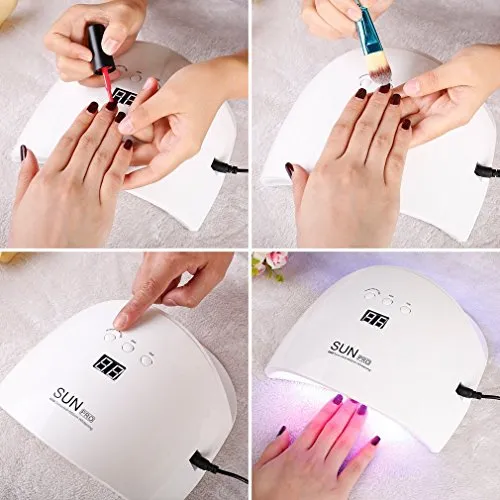 New Dulcii Pro 48W Professional UV / LED Gel Nail Polish Curing Lamp - Dual Light Source (365   405nm) - Nail Salon Level Light