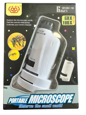 New Handheld Round Handle Microscope Mini Pocket Microscope With LED Light Mini Microscope