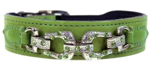 NEW Hartman & Rose Luxury Pet Collar - Green, Sz 18 fits 18-20 inches Sz l/xl Retails $55 