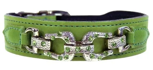 NEW Hartman & Rose Luxury Pet Collar - Green, Sz 18 fits 18-20 inches Sz l/xl Retails $55 