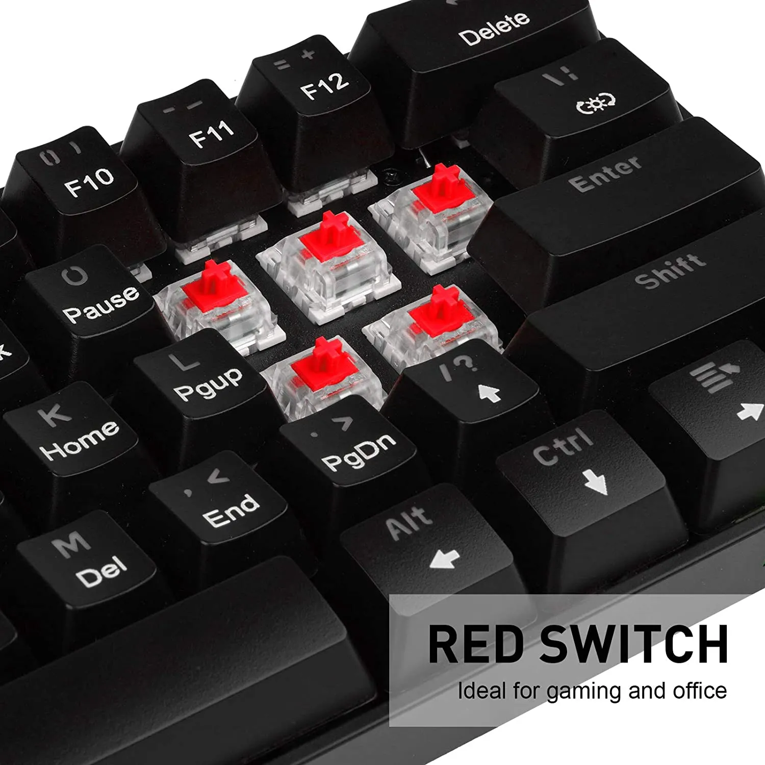 New Havit Wireless 60% Mechanical Keyboard 61 Keys Rainbow Backlit Keyboards Bluetooth 5.0/Type-C Wired Computer Keyboard with Red Switch for Multi-Devices PC Mac Laptop