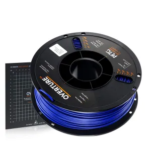 New in box! OVERTURE PETG Filament 2.85mm with 3D Build Surface 200 x 200 mm 3D Printer Consumables, 1kg Spool (2.2lbs), Dimensional Accuracy  /- 0.05 mm, Fit Most FDM Printer (Blue)