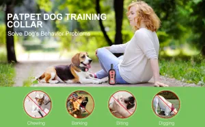 New in box! PATPET Dog Training Collar- Dog Shock Collar with Remote, w/3 Training Modes, Beep, Vibration and Shock, Up to 1000 ft Remote Range, Rainproof for Small Medium Large Dogs