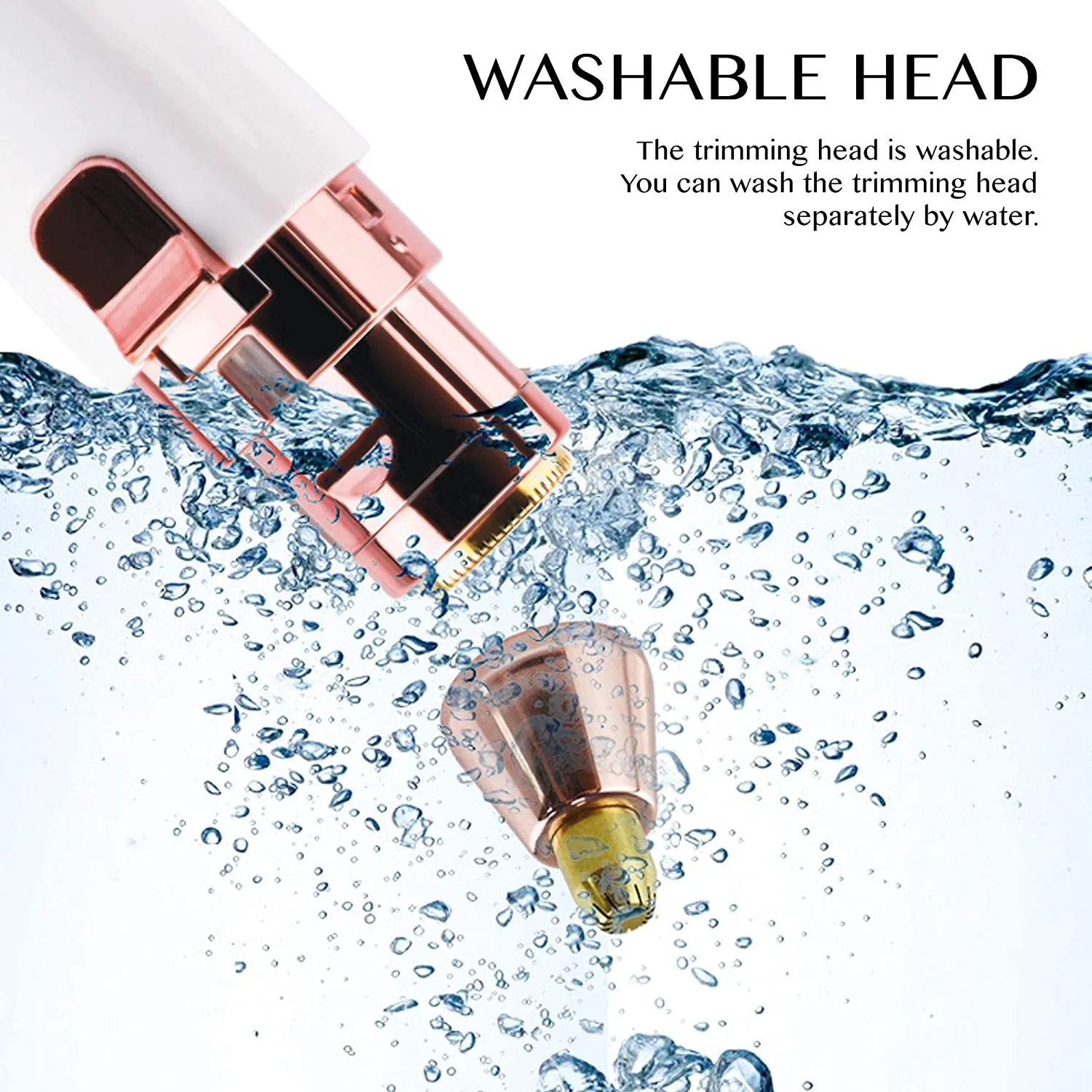 New in box! Vogcrest Rechargeable 2 IN 1 Eyebrow Trimmer and Painless Hair Remover, Eyebrow, Lips, Body, Facial Hair Removal with Built-in LED Light!