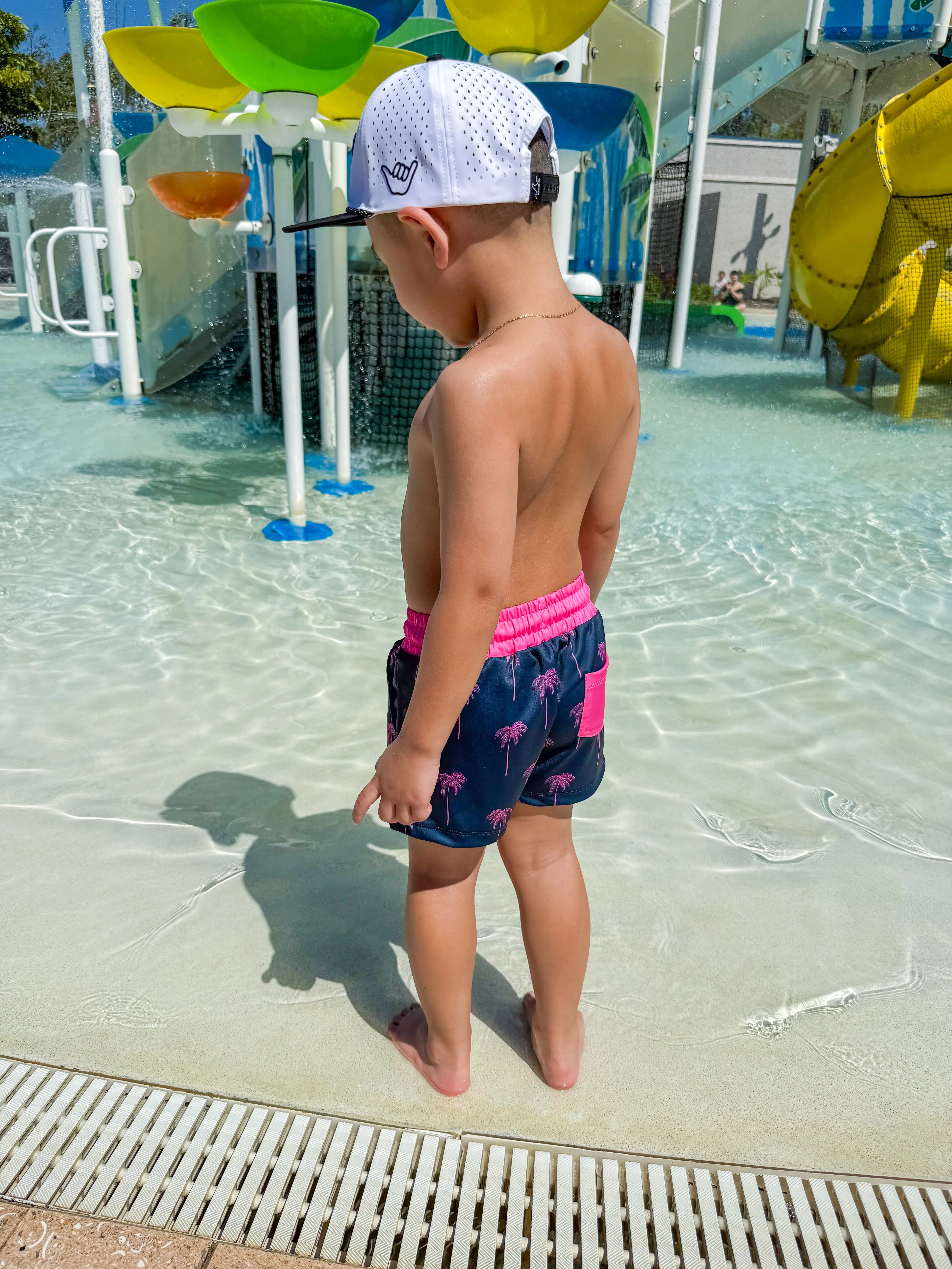 NEW! Navy  Palms Hybrid Swim