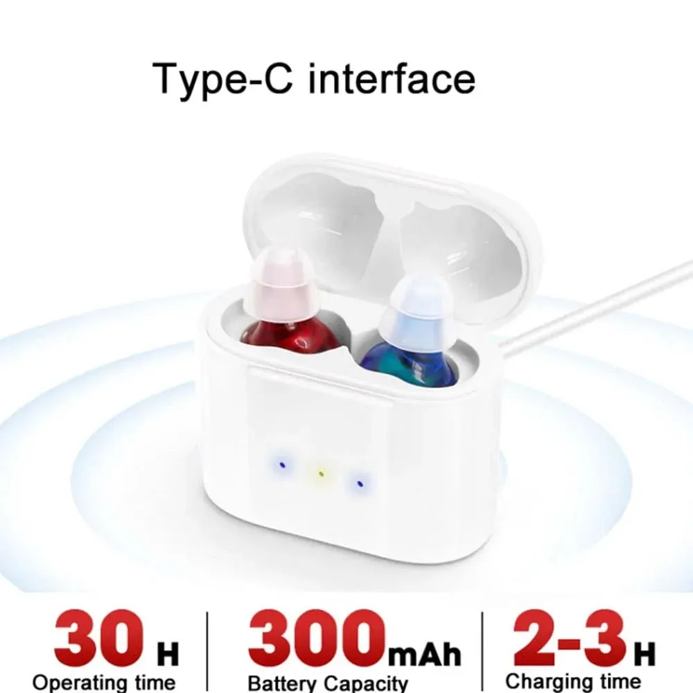 NEW Retails $279 Invisible Rechargeable Digital Hearing Aid! Great-Ears G19 rechargeable magnetic charging cic mini invisible wear in ear high quality hearing aids