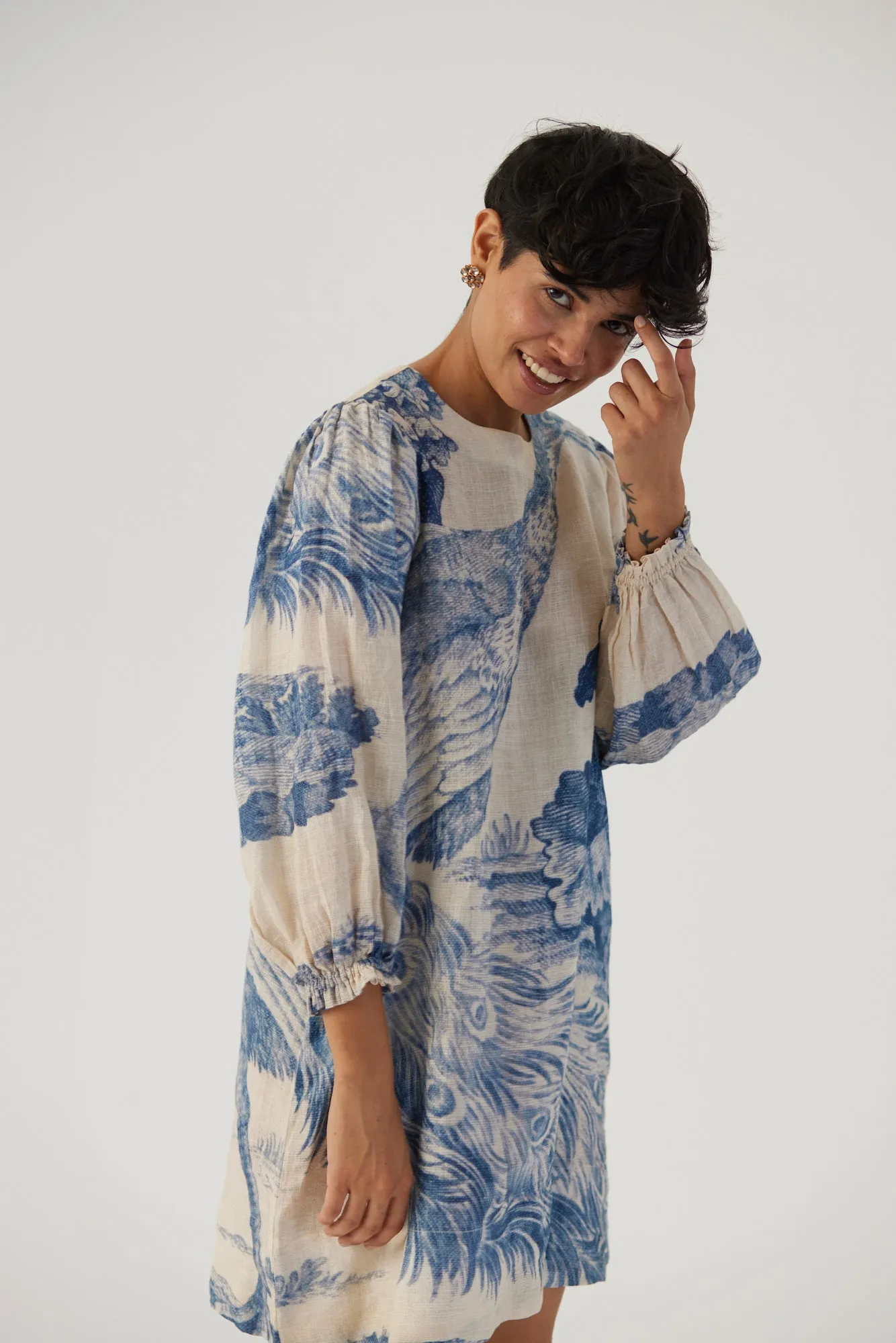 New Season Fall 24/Summer 25-Dress-Linen-Short-Morni White-YAMBB07-Fashion Edit Yam