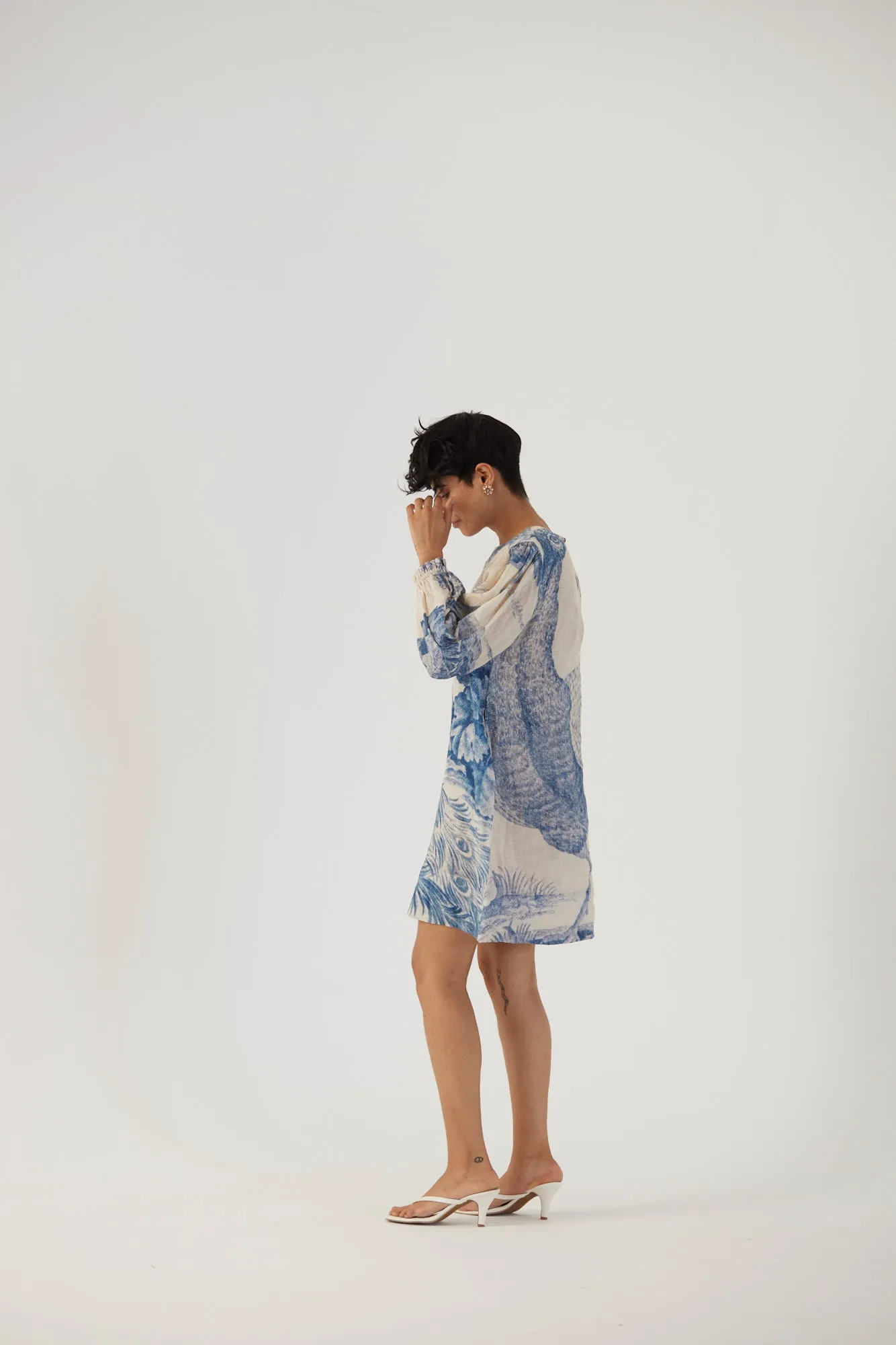 New Season Fall 24/Summer 25-Dress-Linen-Short-Morni White-YAMBB07-Fashion Edit Yam