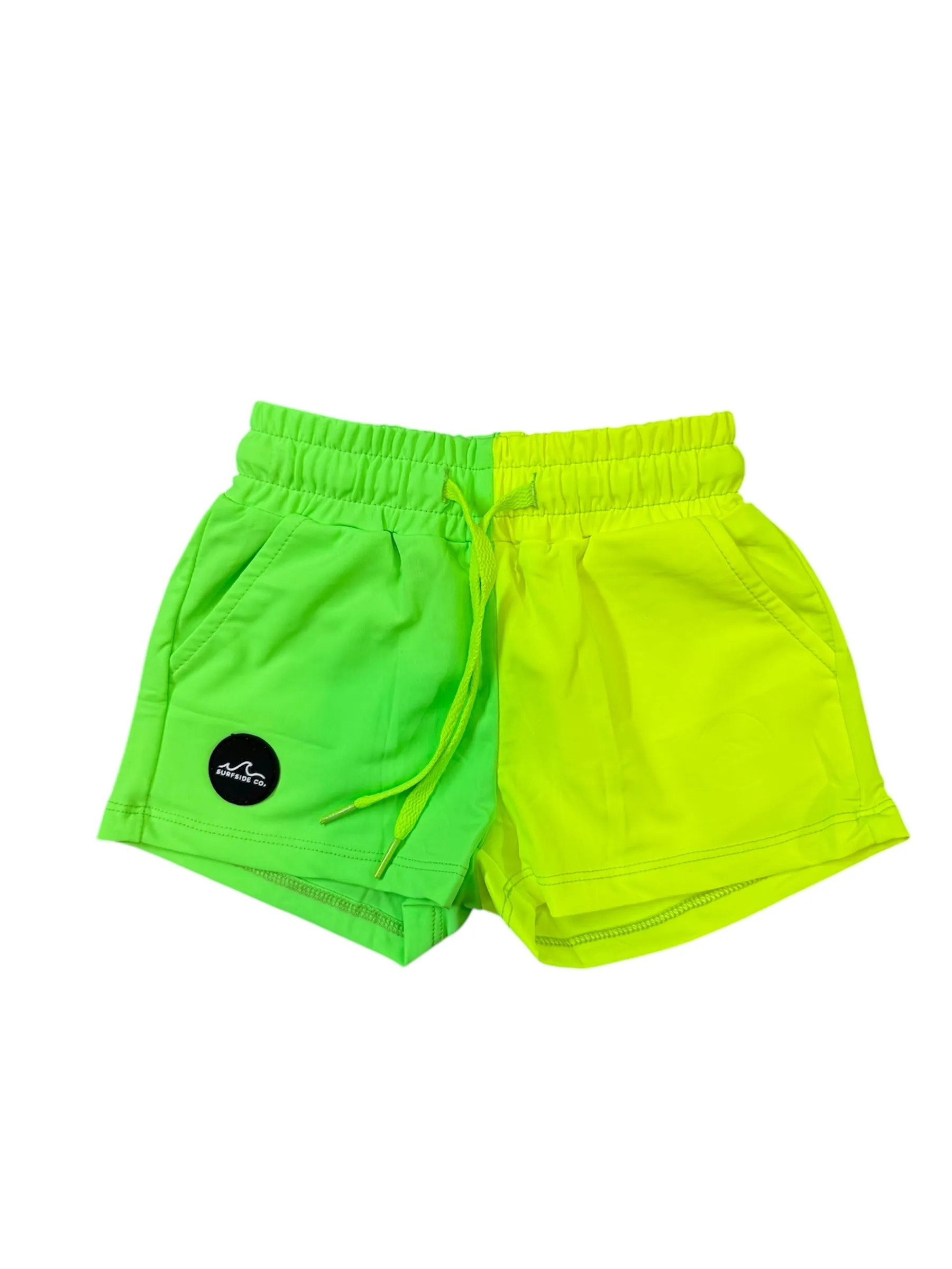 NEW! Two Tone Neon Green/Neon Yellow  Elevated Hybrid Swim