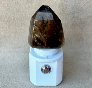 Night Light with Dark Smoky Quartz Crystal