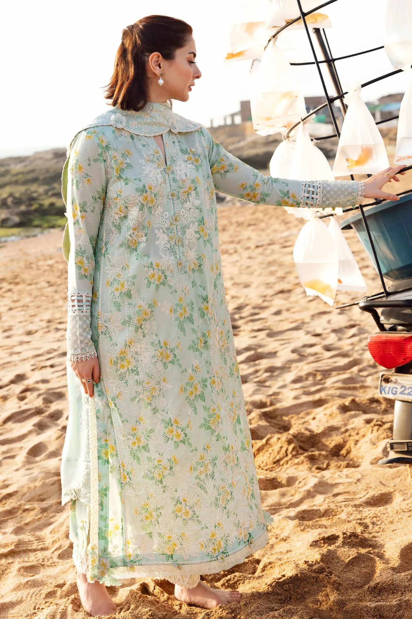 NIHAN (ZL23-08 A) | Zaha Lawn Collection 2023 | Embroidered Unstitched Lawn Suits