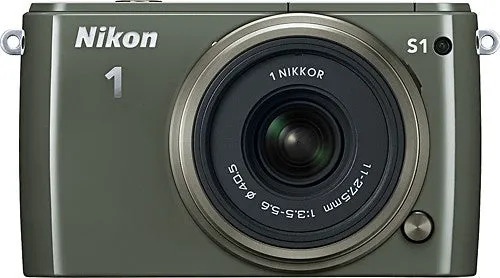 Nikon 1 S1 Mirrorless Digital Camera with 11-27.5mm Lens (Khaki)