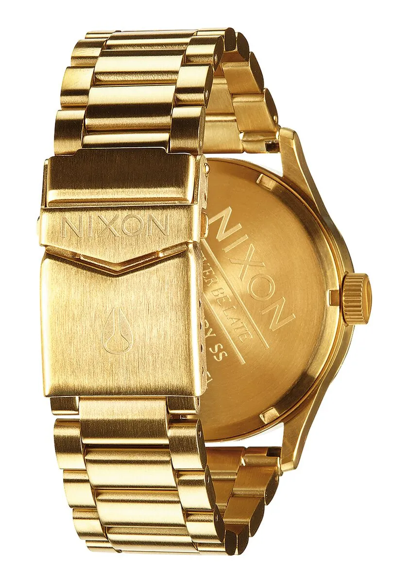 NIXON 42MM SENTRY SS Gold / Green Sunray A356-1919