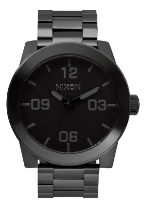 Nixon 48mm Corporal Stainless Steel Watch All Black A346-001