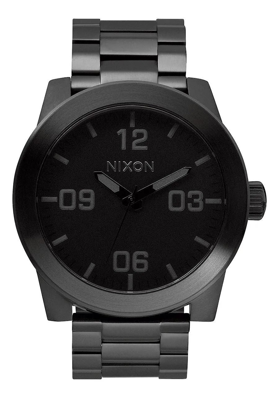 Nixon 48mm Corporal Stainless Steel Watch All Black A346-001