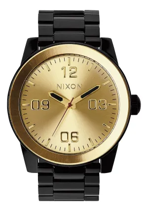 Nixon 48mm Corporal Stainless Steel Watch Black / Gold A346-010
