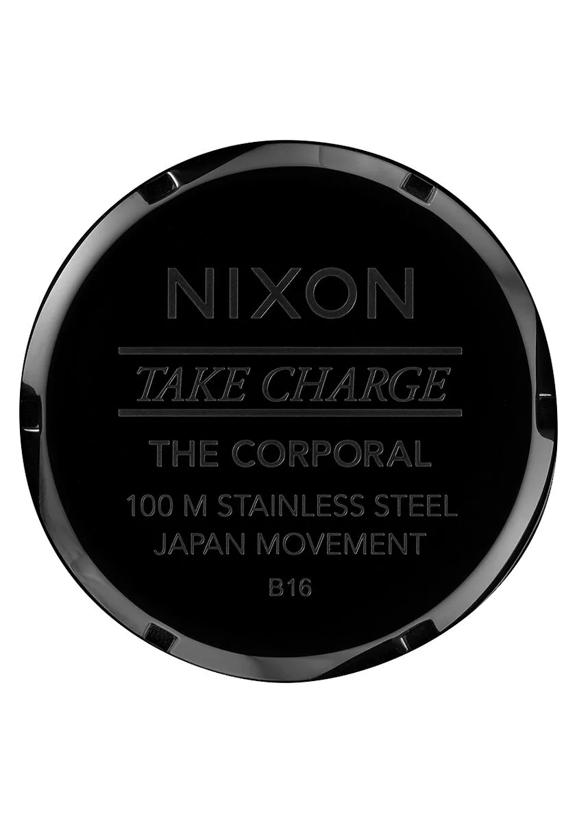 Nixon 48mm Corporal Stainless Steel Watch Black / Gold A346-010