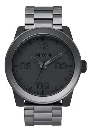 Nixon 48mm Corporal Stainless Steel Watch Matte Black / Matte Gunmetal A346-1062