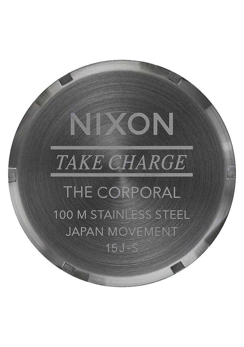 Nixon 48mm Corporal Stainless Steel Watch Matte Black / Matte Gunmetal A346-1062