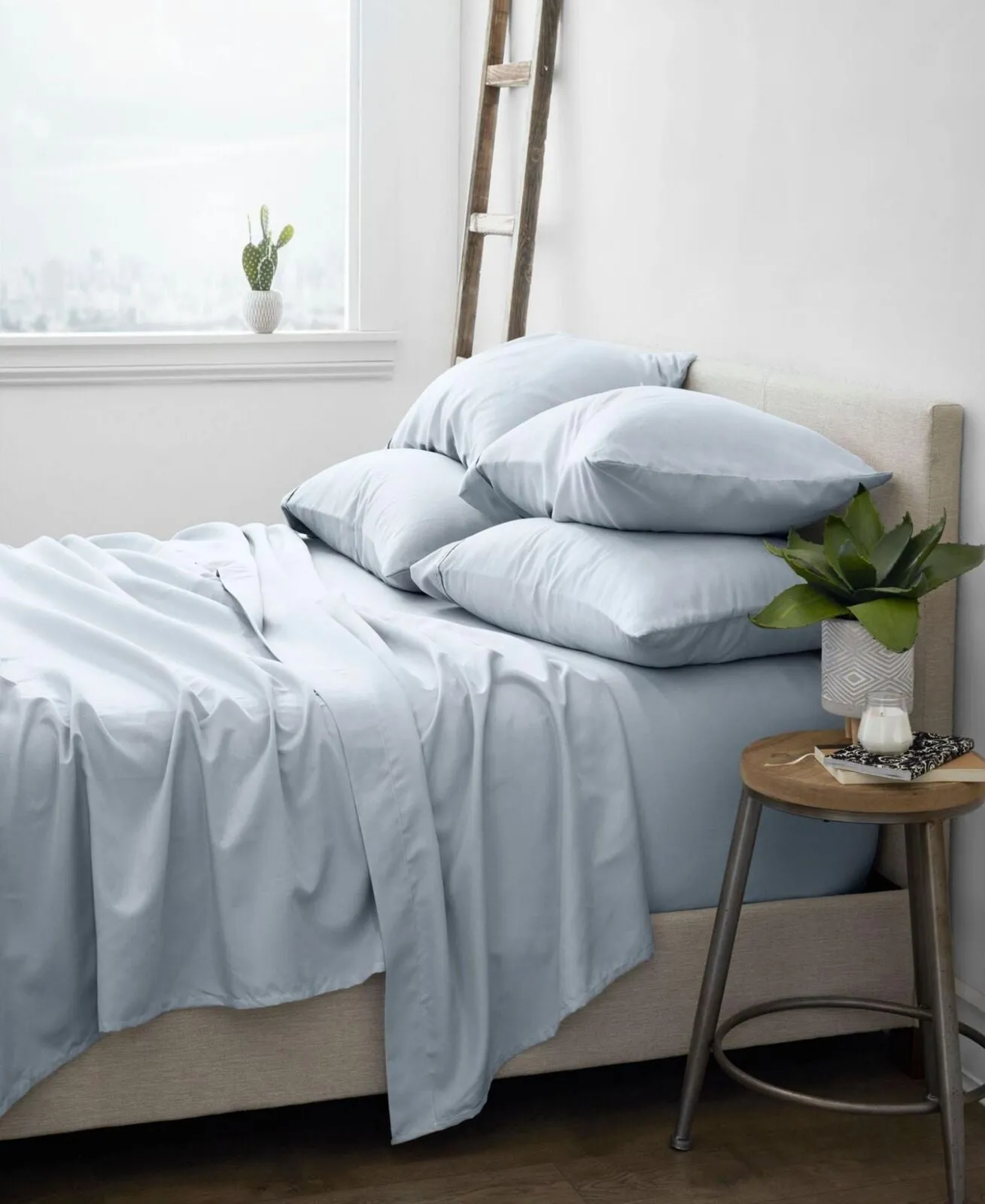 Noble Linens Home Collection Luxury Ultra Soft Sheet Set Blue Twin XL