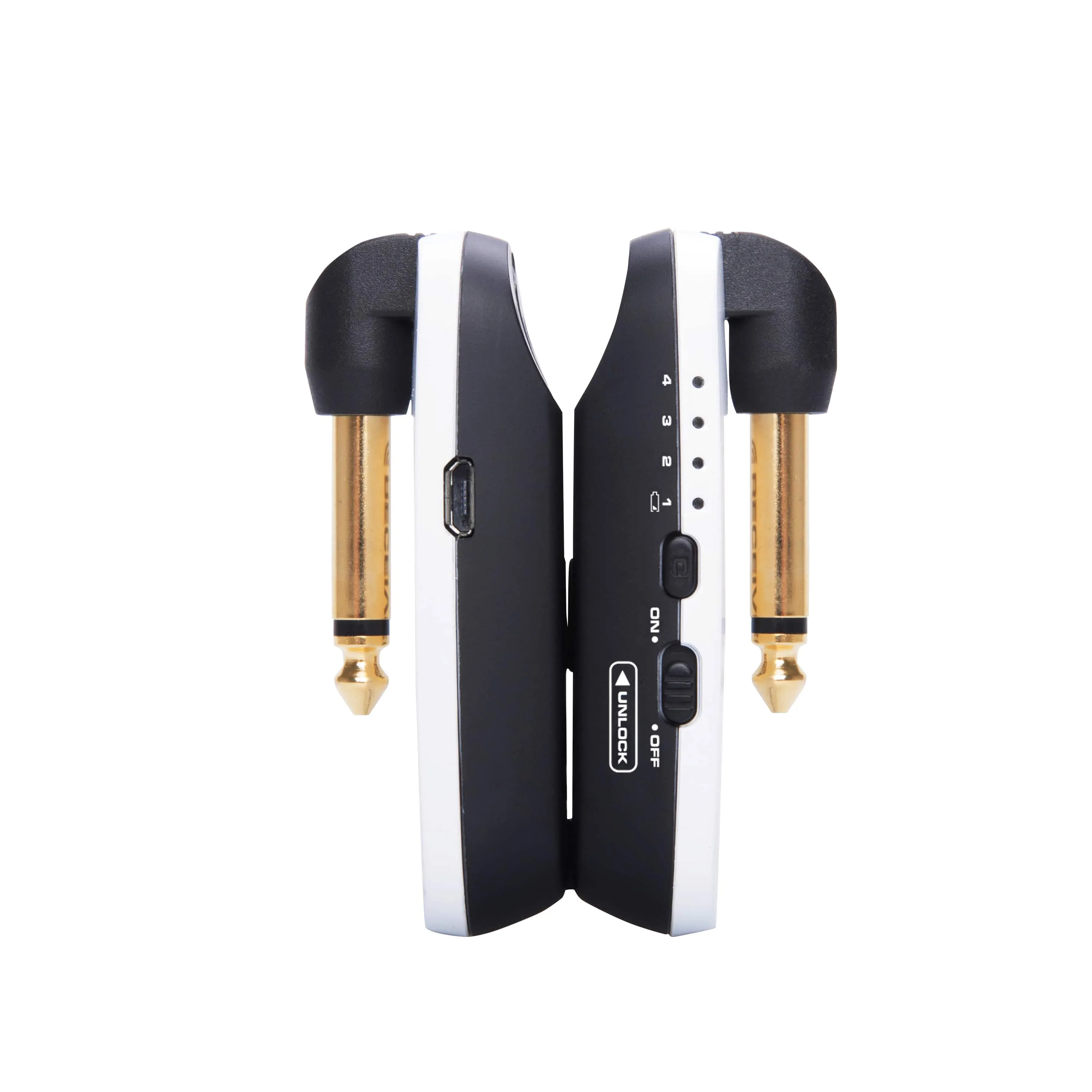 NUX Rechargeable 4 Channels Wireless Guitar System Wireless Audio Transmitter Receiver White - B2-W