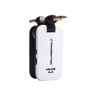 NUX Rechargeable 4 Channels Wireless Guitar System Wireless Audio Transmitter Receiver White - B2-W