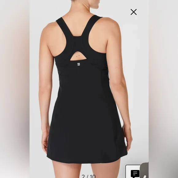 NWT Sweaty Betty Power Pro Racerback Workout Sport Dress Black Sz XS $148