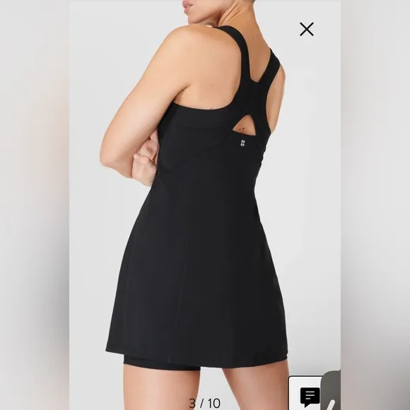 NWT Sweaty Betty Power Pro Racerback Workout Sport Dress Black Sz XS $148