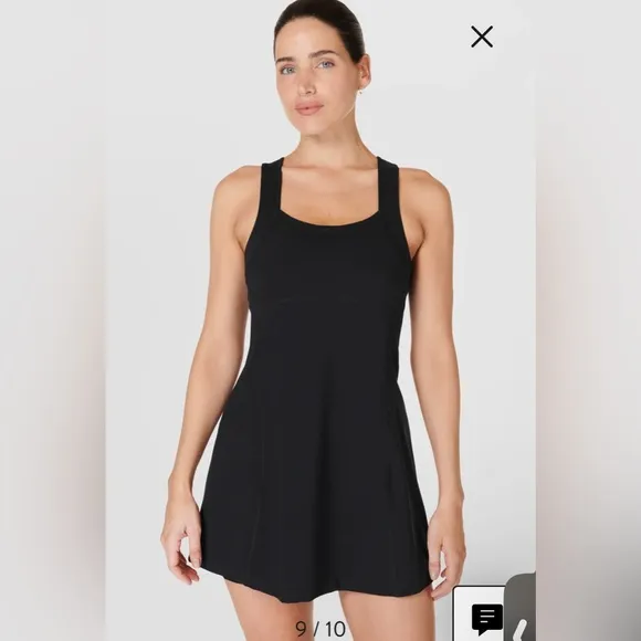 NWT Sweaty Betty Power Pro Racerback Workout Sport Dress Black Sz XS $148