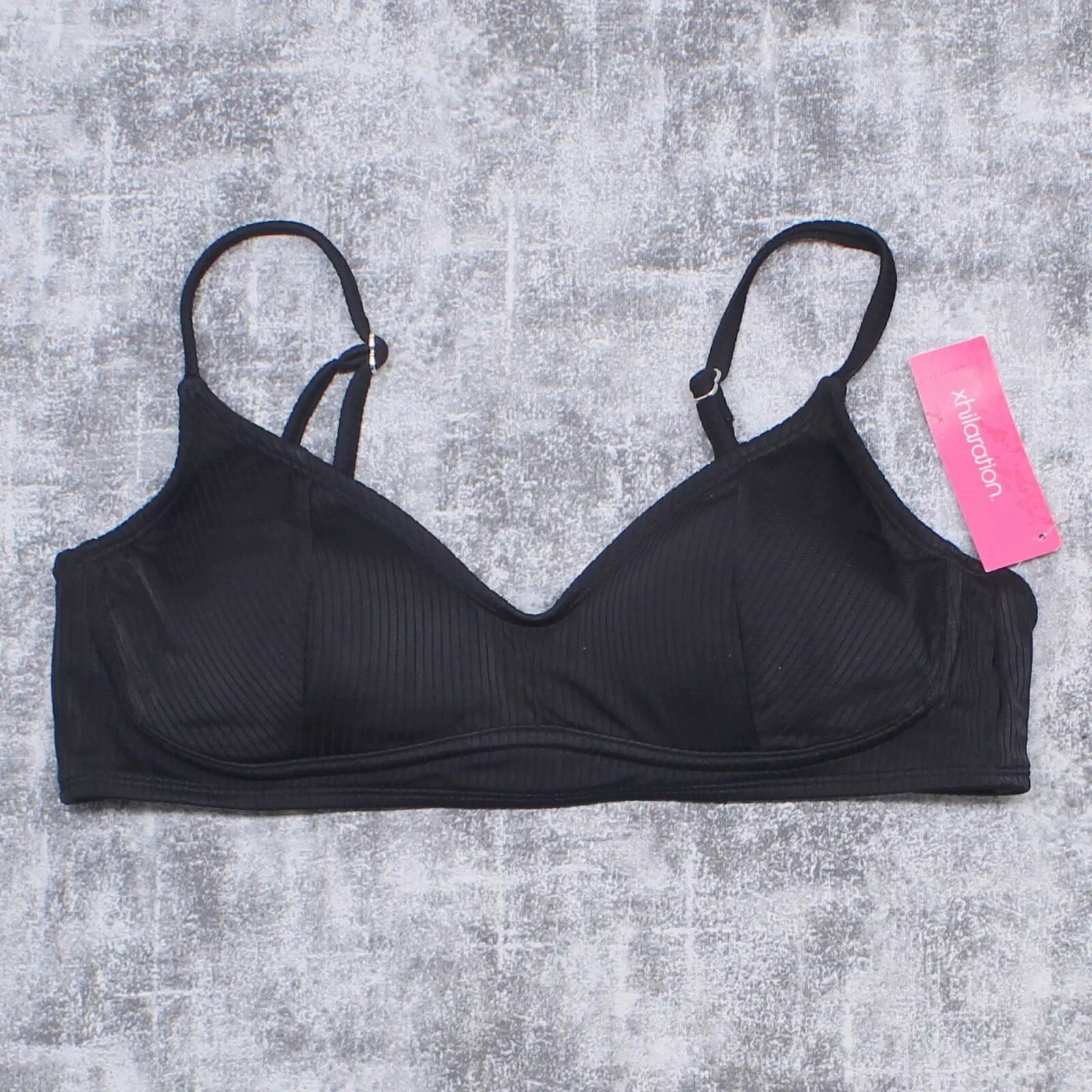 NWT Xhilaration Women's Ribbed Bralette Bikini Top. AFJ70T Large