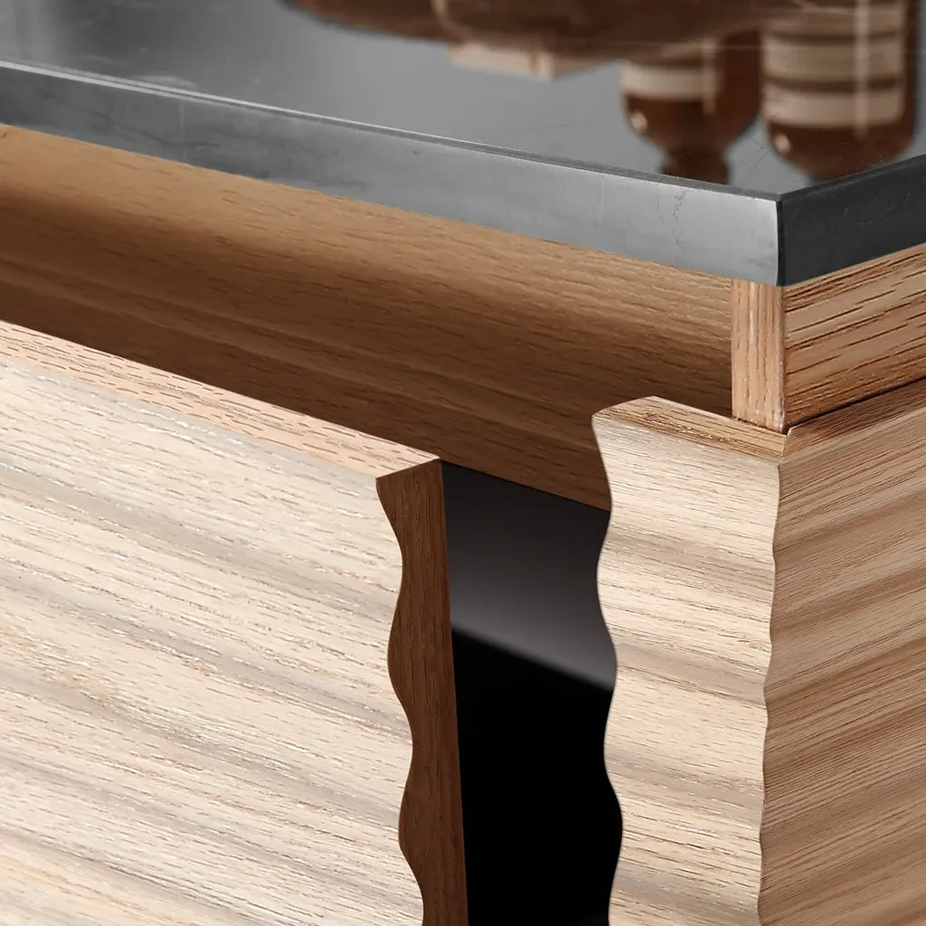 Ocala 2 Drawers Bathroom Vanity with Quartz Top and Left Vessel Sink - Wall Mount - 60" Wood/Maple