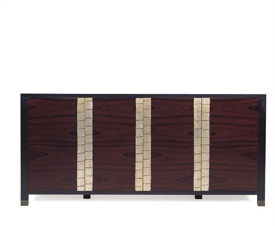 Occasionals Black Lacquer Cabinet Silver - Bolier & Co.