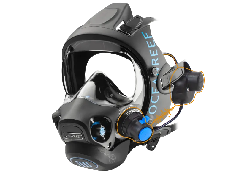 Ocean Reef Neptune III Integrated Diving Mask AND Mercury GSM package