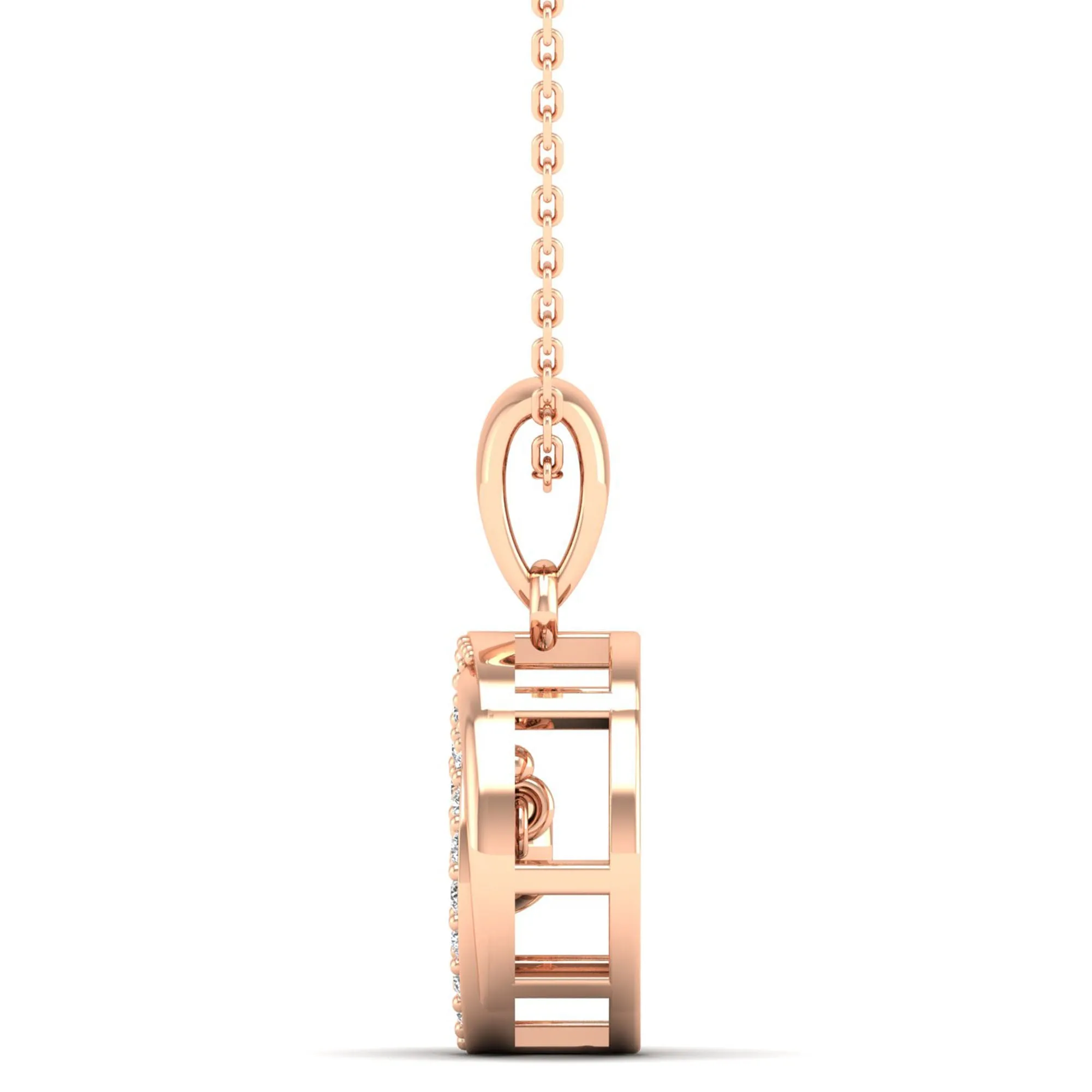 Ocean Whirl Dancing Diamond Pendant