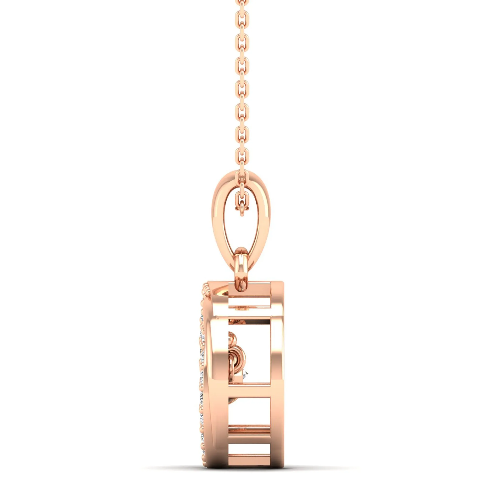 Ocean Whirl Dancing Diamond Pendant